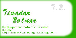 tivadar molnar business card